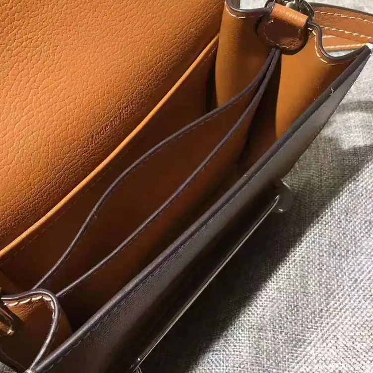 Affordable Calfskin Palladium Leather Hardware In Hermes Bag Brown Roulis 0502